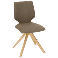 STUHL  in Struktur Holz, Textil  - Eichefarben/Braun, Design, Holz/Textil (50/92/64cm) - Venjakob