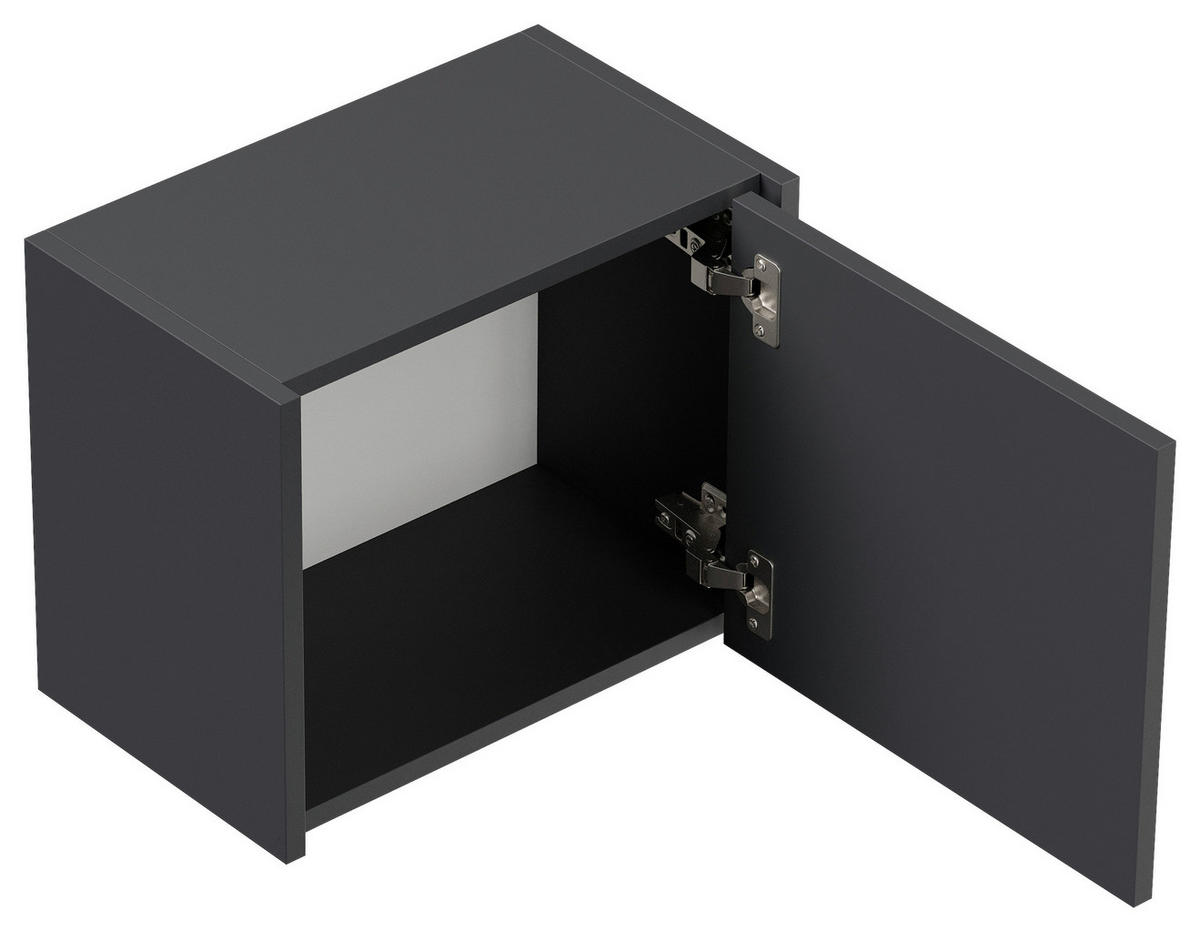 BADEZIMMER 5-teilig  in 120 cm  - Graphitfarben/Weiß, Basics, Holzwerkstoff/Stein (120cm) - MID.YOU