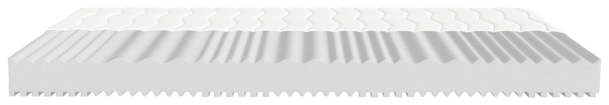 WENDEMATRATZE 180/200 cm Höhe ca. 14 cm 7 -Zonen - Weiß, Basics, Textil (180/200cm) - Xora