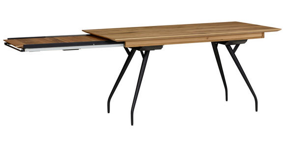 AUSZIEHTISCH Schwarz, Eichefarben rechteckig ausziehbar, in verschiedenen Größen erhältlich - Eichefarben/Schwarz, Design, Holz/Holzwerkstoff (160(210)/90/76cm) - Moderano
