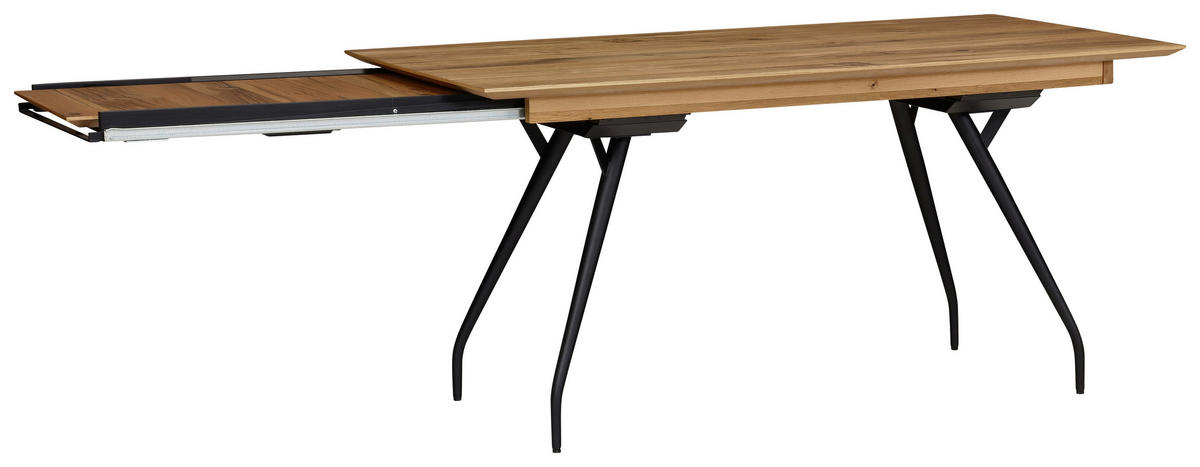 AUSZIEHTISCH Eichefarben, Bronzefarben rechteckig  ausziehbar, in verschiedenen Größen erhältlich  - Eichefarben/Schwarz, Design, Holz/Holzwerkstoff (160(210)/90/76cm) - Moderano