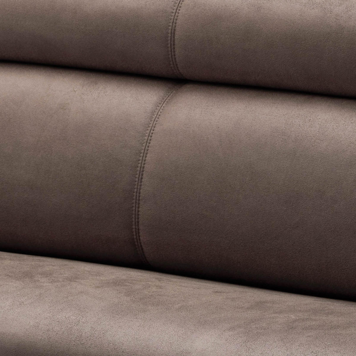 SITZBANK in Metall, Textil Braun, Edelstahlfarben  - Edelstahlfarben/Braun, Design, Textil/Metall (180/98/70cm) - Livetastic