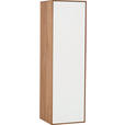 HÄNGEELEMENT Lago Lago Weiß, Eichefarben 40,5/136,5/39 cm - Eichefarben/Weiß, Design, Glas/Holz (40,5/136,5/39cm) - Valnatura