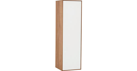 HÄNGEELEMENT Lago Lago Weiß, Eichefarben 40,5/136,5/39 cm - Eichefarben/Weiß, Design, Glas/Holz (40,5/136,5/39cm) - Valnatura