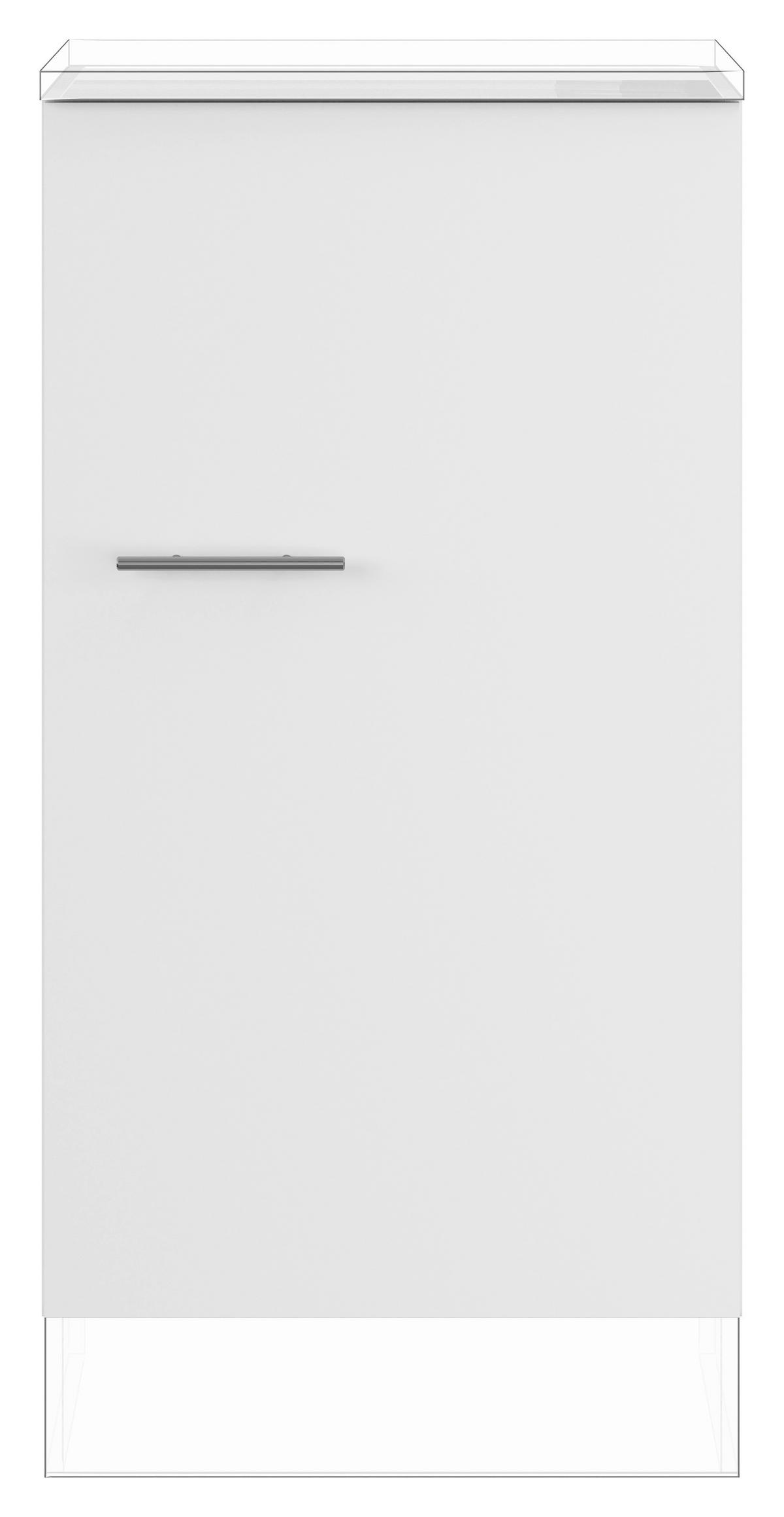 GERÄTEUMBAUSCHRANK 60/119,8/57,6 cm  in Weiß  - Edelstahlfarben/Weiß, Basics, Holzwerkstoff/Metall (60/119,8/57,6cm) - Impuls