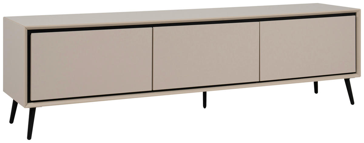LOWBOARD  in 175/50/38 cm  - Sandfarben/Schwarz, Konventionell, Holzwerkstoff/Kunststoff (175/50/38cm) - Livetastic
