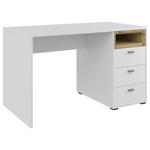 SCHREIBTISCH 120/70/74 cm  in Eiche Artisan, Weiß  - Eichefarben/Eiche Artisan, KONVENTIONELL, Holz/Holzwerkstoff (120/70/74cm) - Hom`in