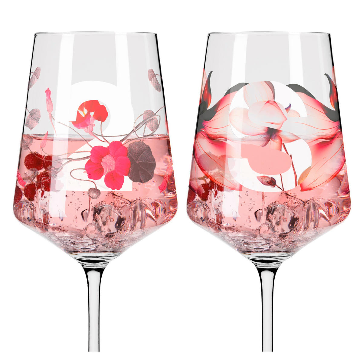 SPRITZERGLAS 544 ml 2-teilig  - Rosa/Weiß, LIFESTYLE, Glas (9,3/9,3/22,5cm) - Ritzenhoff