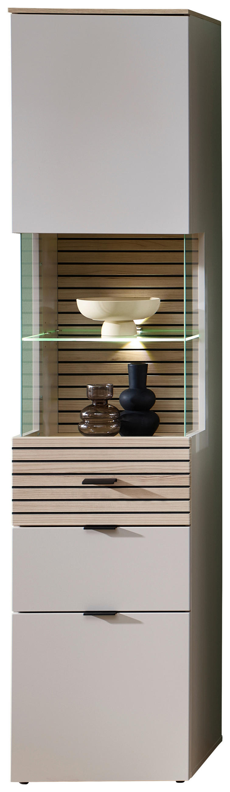 VITRIN tölgyfa, kasmír  - fekete/kasmír, Modern, faalapú anyag/fém (45/200/36cm) - Hom`in