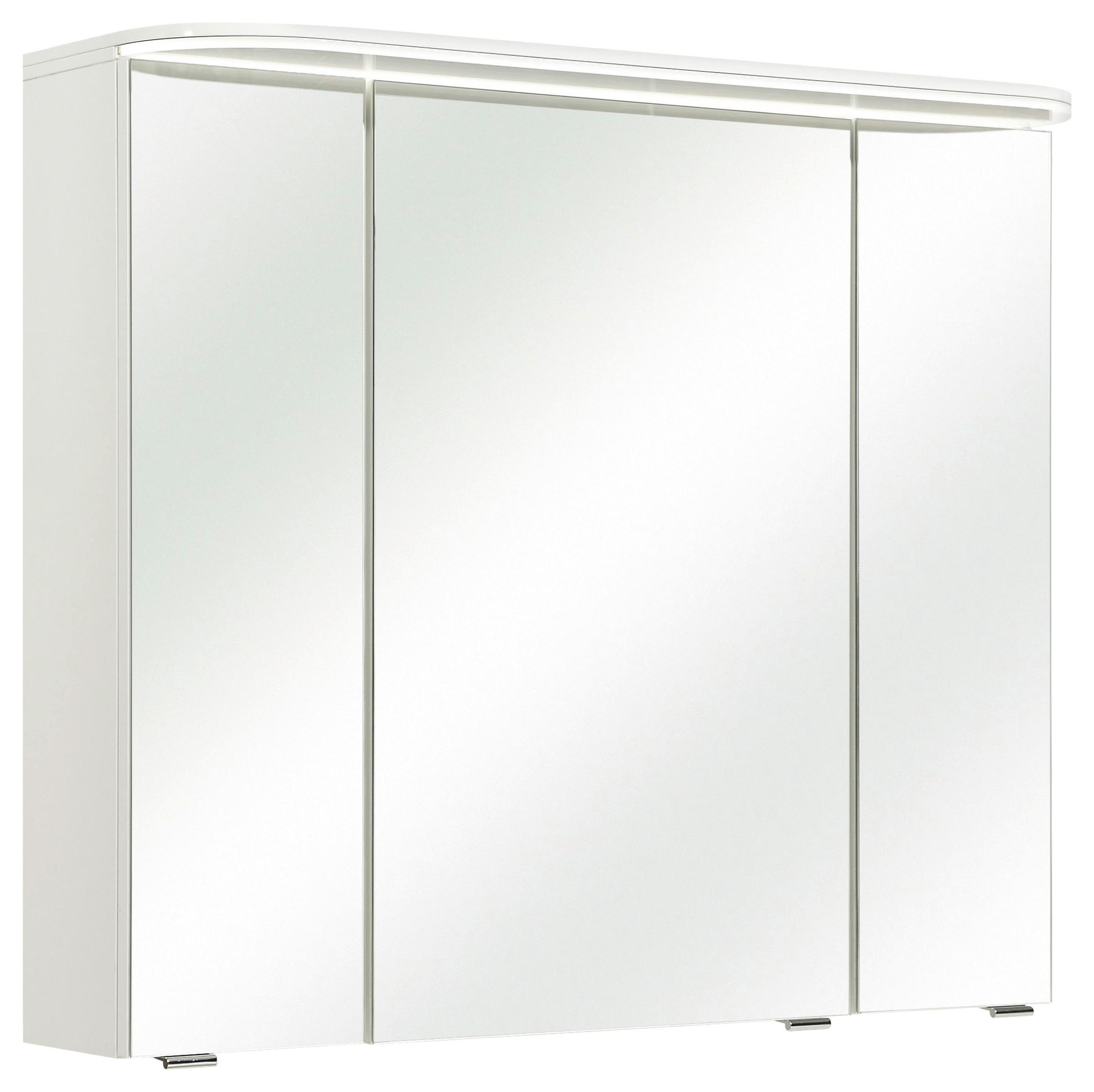 SPIEGELSCHRANK 85,2/72,3/17 cm  - Chromfarben/Weiß, KONVENTIONELL, Glas/Holzwerkstoff (85,2/72,3/17cm) - Pelipal