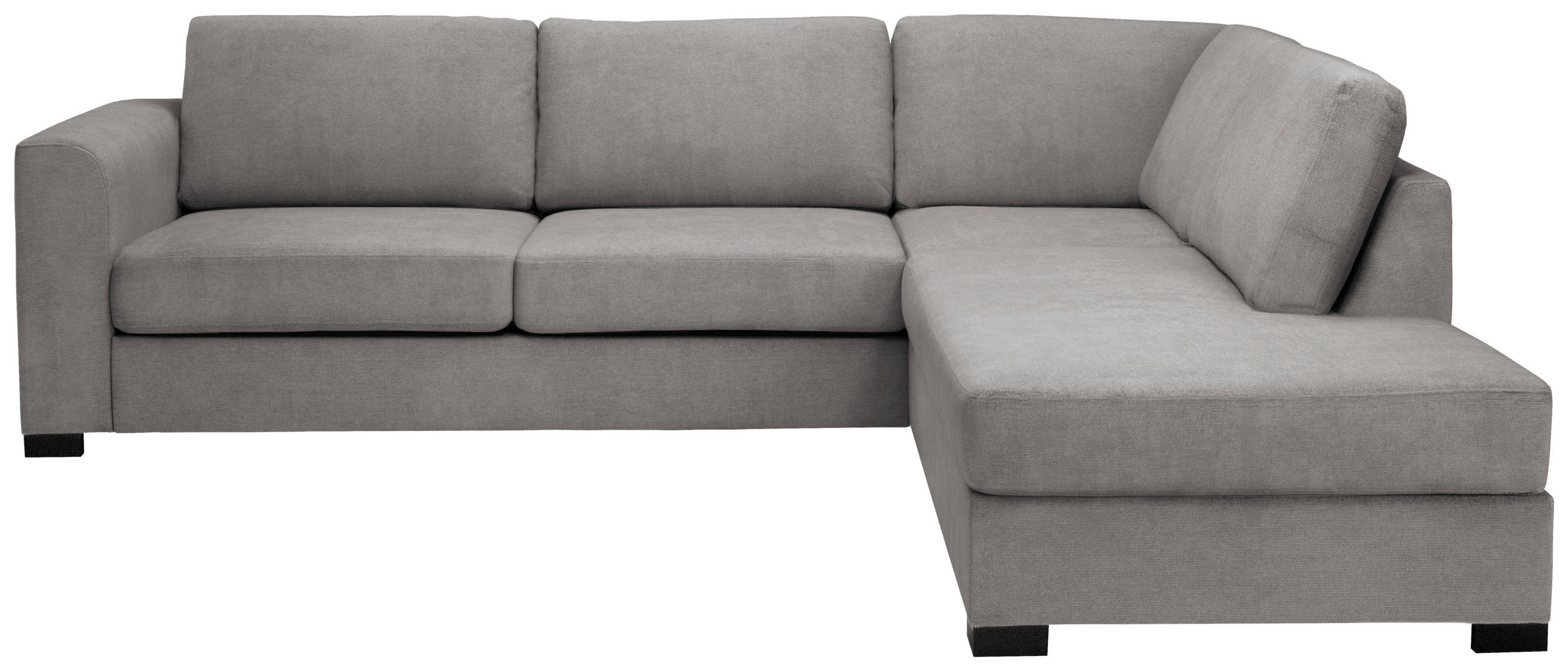 SOFFA i flatväv grå  - svart/grå, Klassisk, metall/trä (290/66/94/241cm) - Hom`in