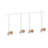 TÜRHAKEN 4 Stück  in Weiß  - Weiß, Basics, Holz/Metall (3/8/18cm) - Zeller Present