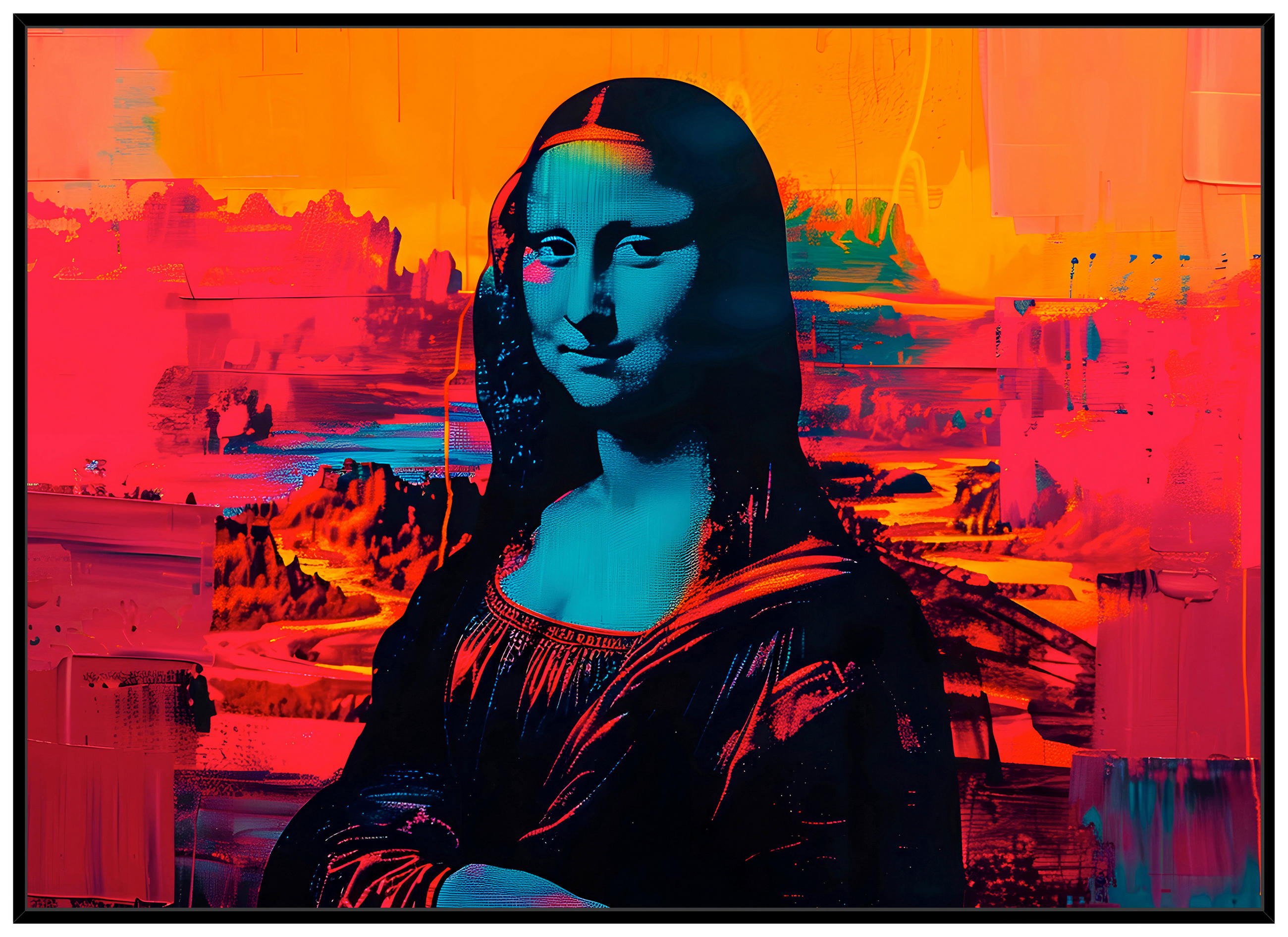 OBRAZ NA SKLE, ženy, 50/70 cm  - černá/vícebarevná, Lifestyle, kompozitní dřevo/sklo (50/70cm) - Monee