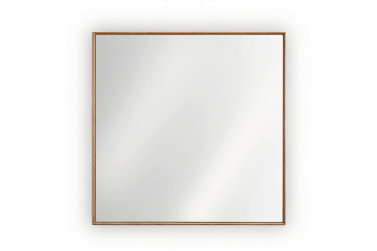 WANDSPIEGEL 80/80/3 cm    in quadratisch  - Eichefarben, Natur, Glas/Holz (80/80/3cm) - Linea Natura