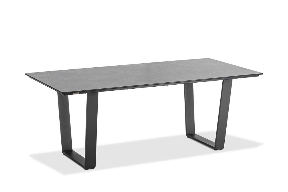 GARTENTISCH Kunststoff Anthrazit, Graphitfarben rechteckig  - Anthrazit/Graphitfarben, Design, Kunststoff/Metall (220/95/76cm)