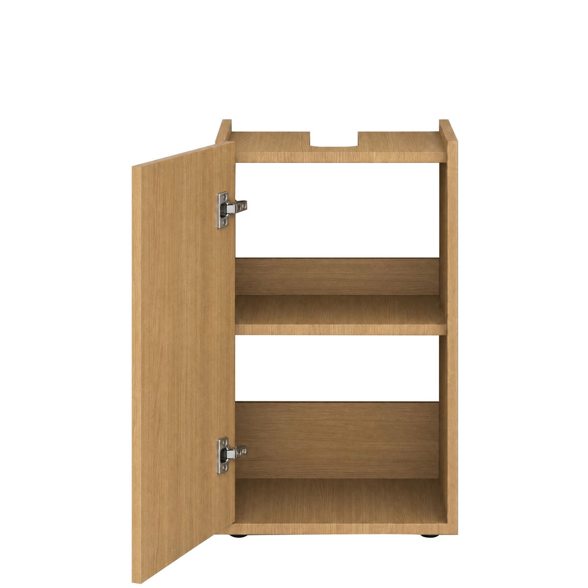 WASCHBECKENUNTERSCHRANK 42/62/35 cm  - Eichefarben/Schwarz, Trend, Holzwerkstoff/Kunststoff (42/62/35cm) - MID.YOU