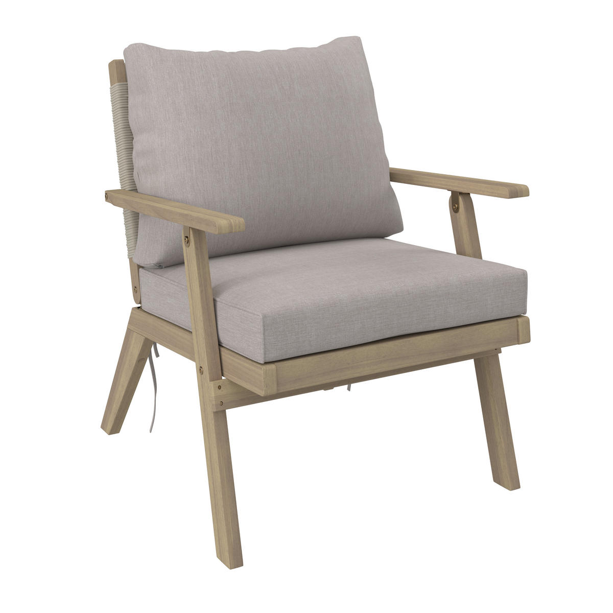 SÚPRAVA ZÁHRADNÉHO NÁBYTKU drevo - farba akácie/sivá, Modern, drevo/textil (0cm) - Ambia Garden