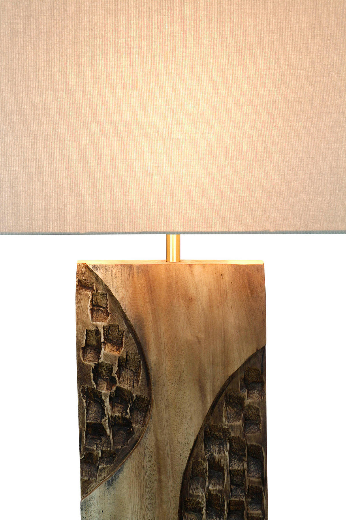 STEHLEUCHTE  40/171/20 cm   - Schwarz/Naturfarben, Design, Holz/Textil (40/171/20cm) - P & B