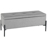 GARDEROBNA KLOP črna, svetlo siva - črna/svetlo siva, Design, kovina/tekstil (95/41.5/37cm) - MID.YOU