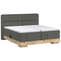 BOXSPRINGBETT 180/200 cm  in Anthrazit, Eichefarben  - Eichefarben/Anthrazit, Natur, Holz/Holzwerkstoff (180/200cm) - Valnatura