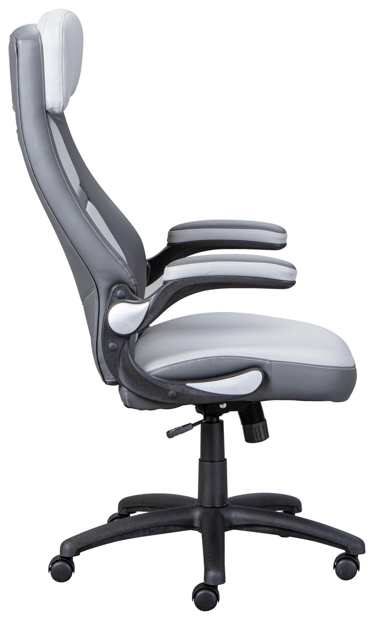OTOČNÁ ŽIDLE PRO MLADÉ, světle šedá, tmavě šedá - černá/světle šedá, Konvenční, textil/plast (64/119/76cm) - MID.YOU