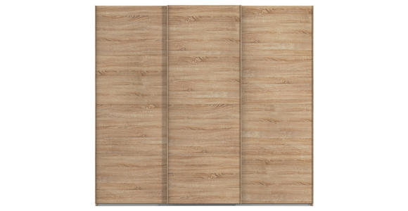 SCHWEBETÜRENSCHRANK  in Sonoma Eiche  - Sonoma Eiche, Design, Holzwerkstoff/Kunststoff (242/223/68cm) - Novel