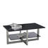 COUCHTISCH in Glas, Metall 100/60/45 cm - Edelstahlfarben/Alufarben, Design, Glas/Metall (100/60/45cm) - Novel COUCHTISCH in Glas, Metall 100/60/45 cm - Edelstahlfarben/Alufarben, Design, Glas/Metall (100/60/45cm) - Novel