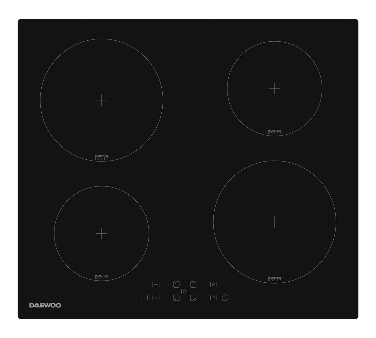 INDUKTIONSKOCHFELD  - Schwarz, Basics, Glas (59/5,6/52cm) - Daewoo