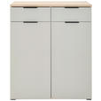 SCHUHSCHRANK 89/105/40 cm  - Kaschmir/Eichefarben, Design, Glas/Holzwerkstoff (89/105/40cm) - Voleo
