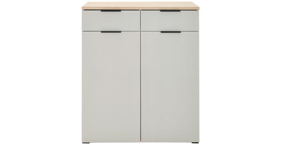 SCHUHSCHRANK 89/105/40 cm - Kaschmir/Eichefarben, Design, Glas/Holzwerkstoff (89/105/40cm) - Voleo