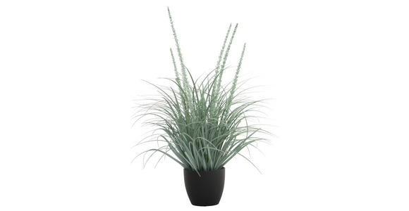 DEKOGRAS - Blaugrau/Weiß, Basics, Kunststoff/Metall (70cm) - Ambia Home