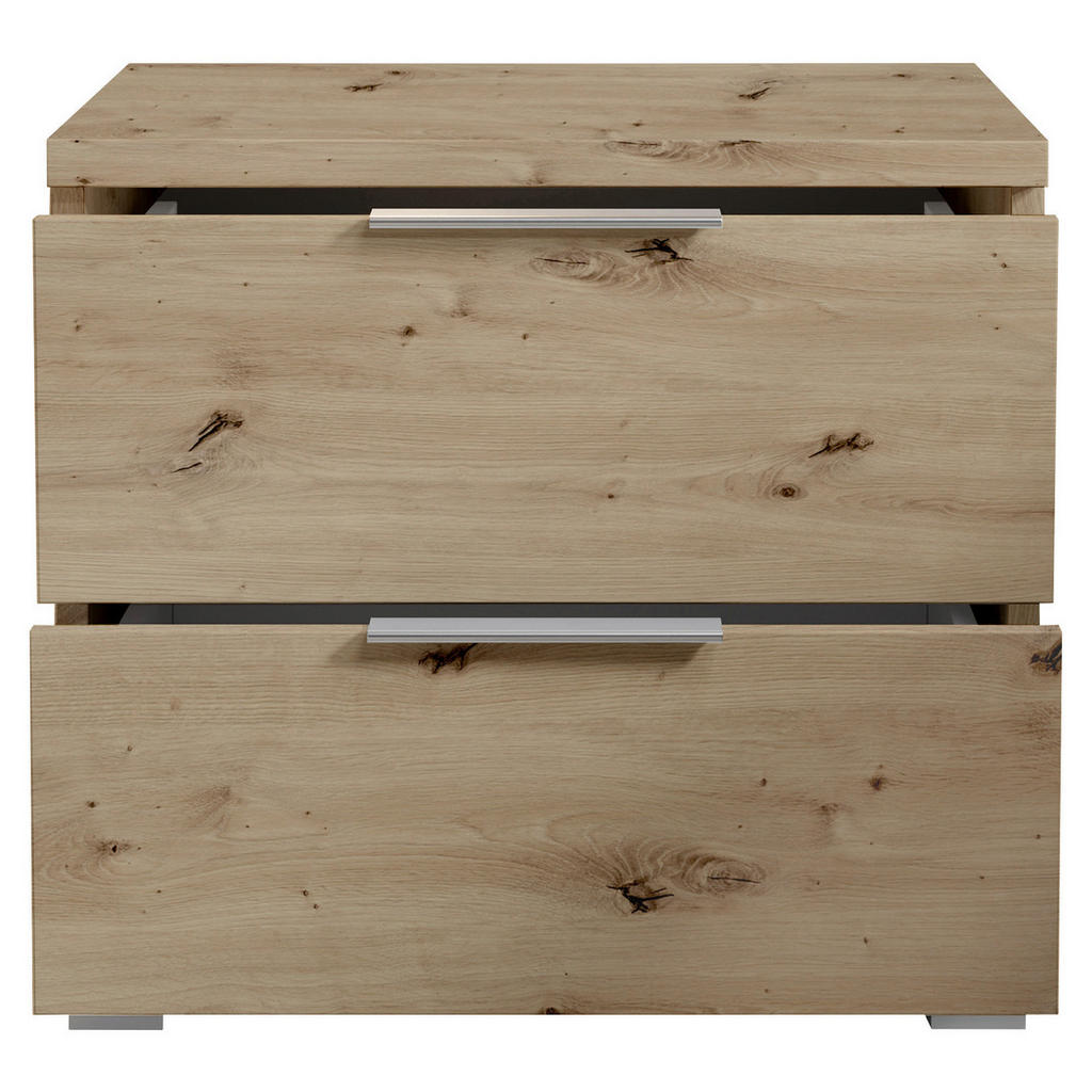 Thumbnail - Boxxx Nachtschrank, Eiche Artisan, Kunststoff, 2 Schubladen, 46x43x42 cm, Schlafzimmer, Nachttische