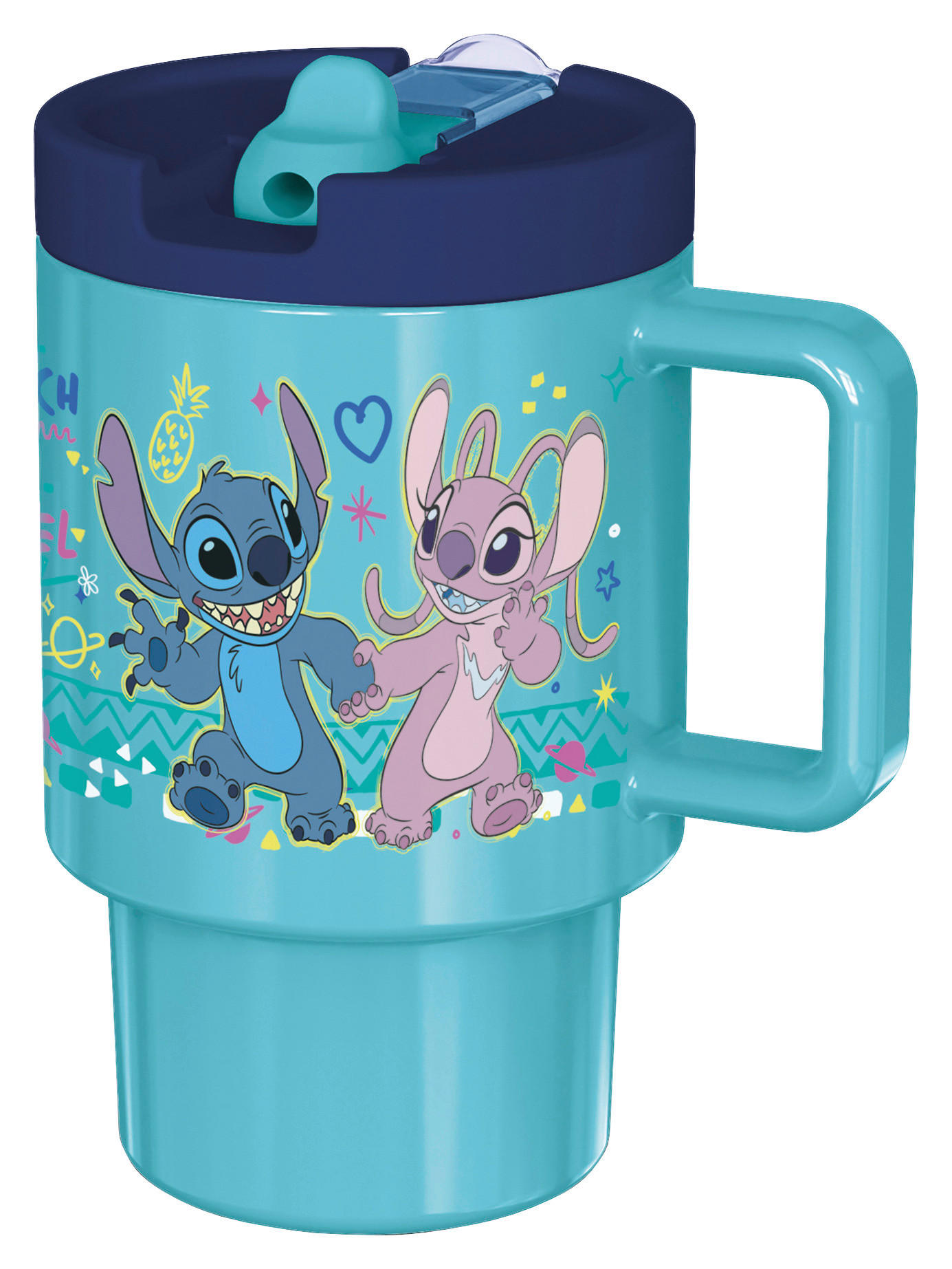 BECHER    - Türkis, Basics, Kunststoff (8,5/11,7/15,1cm) - Disney