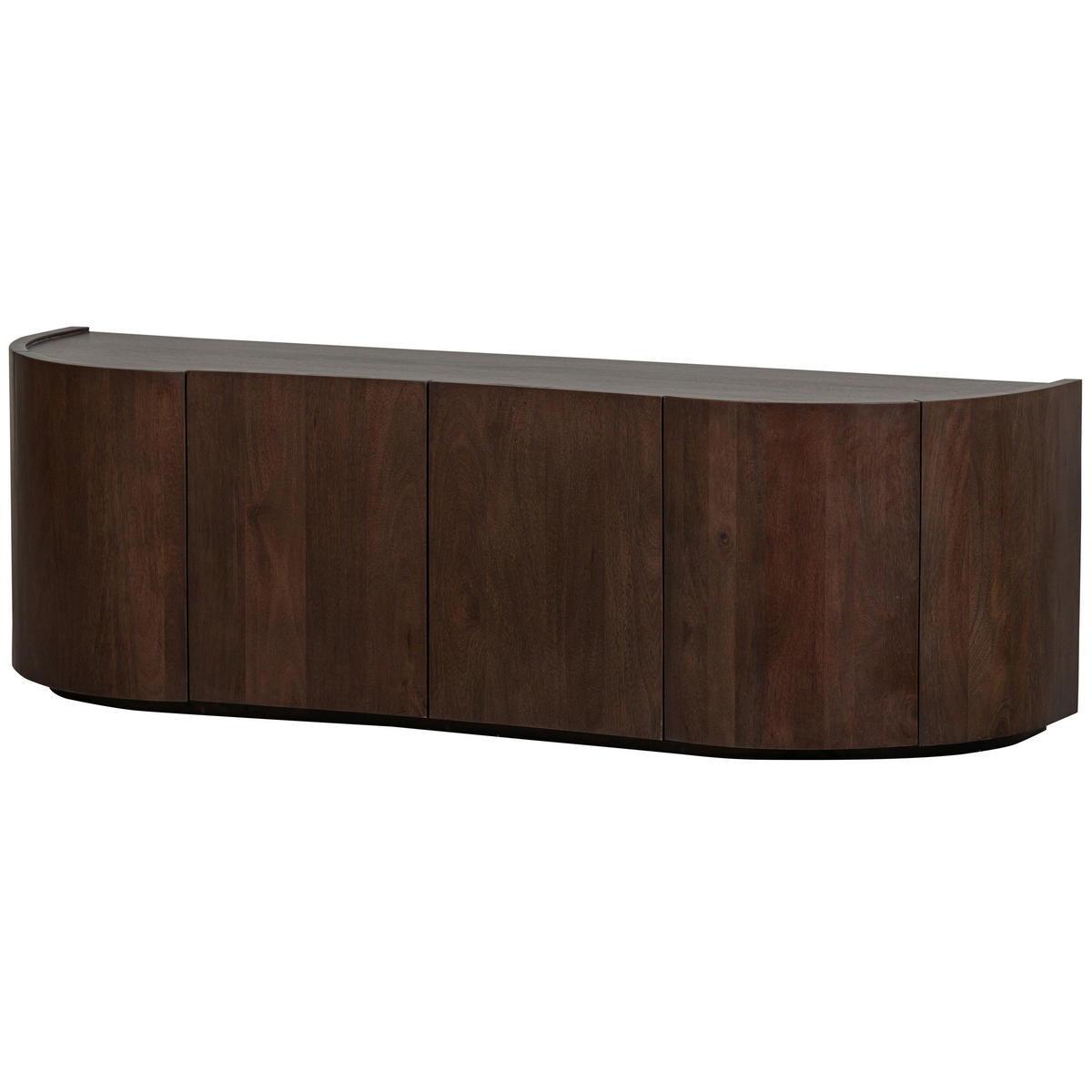 KOMMODE Sense  in 160/50/46 cm  - Walnussfarben, Design, Holz (160/50/46cm) - Livetastic