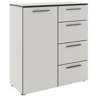 KOMMODE soul  in 90/99,8/40 cm  - Schwarz/Weiß, MODERN, Holzwerkstoff/Metall (90/99,8/40cm)