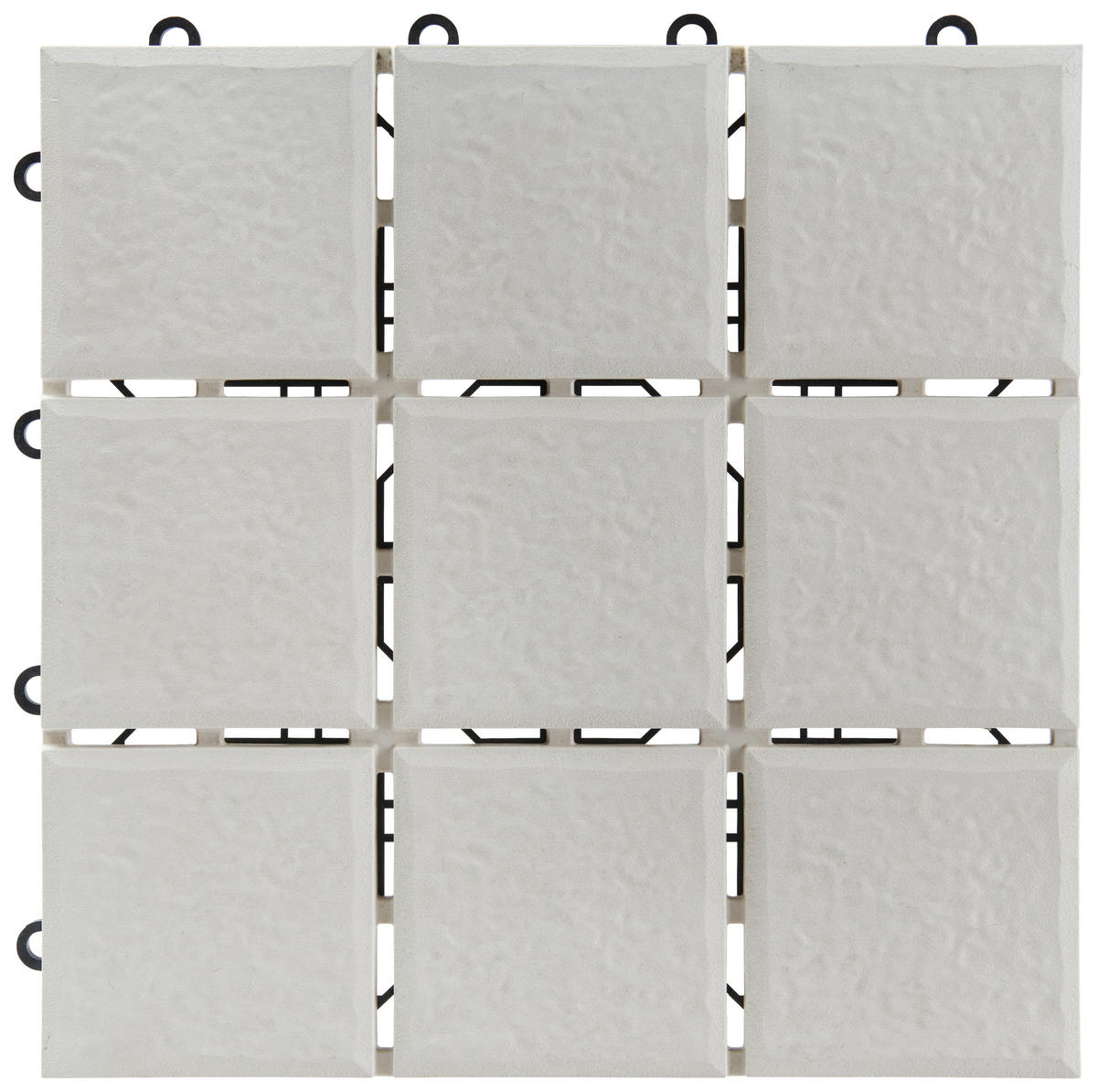 TERRASSENFLIESE  - Weiß, KONVENTIONELL, Holzwerkstoff/Kunststoff (30/30/2,4cm) - Ambia Garden