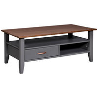 COUCHTISCH 115/60/45 cm Kiefer massiv rechteckig Braun, Grau Stauraum  - Braun/Grau, Design, Holz (115/60/45cm) - Livetastic