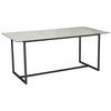 ESSTISCH in Keramik 180/90/76 cm  - Schwarz/Weiß, Design, Keramik/Metall (180/90/76cm) - MID.YOU