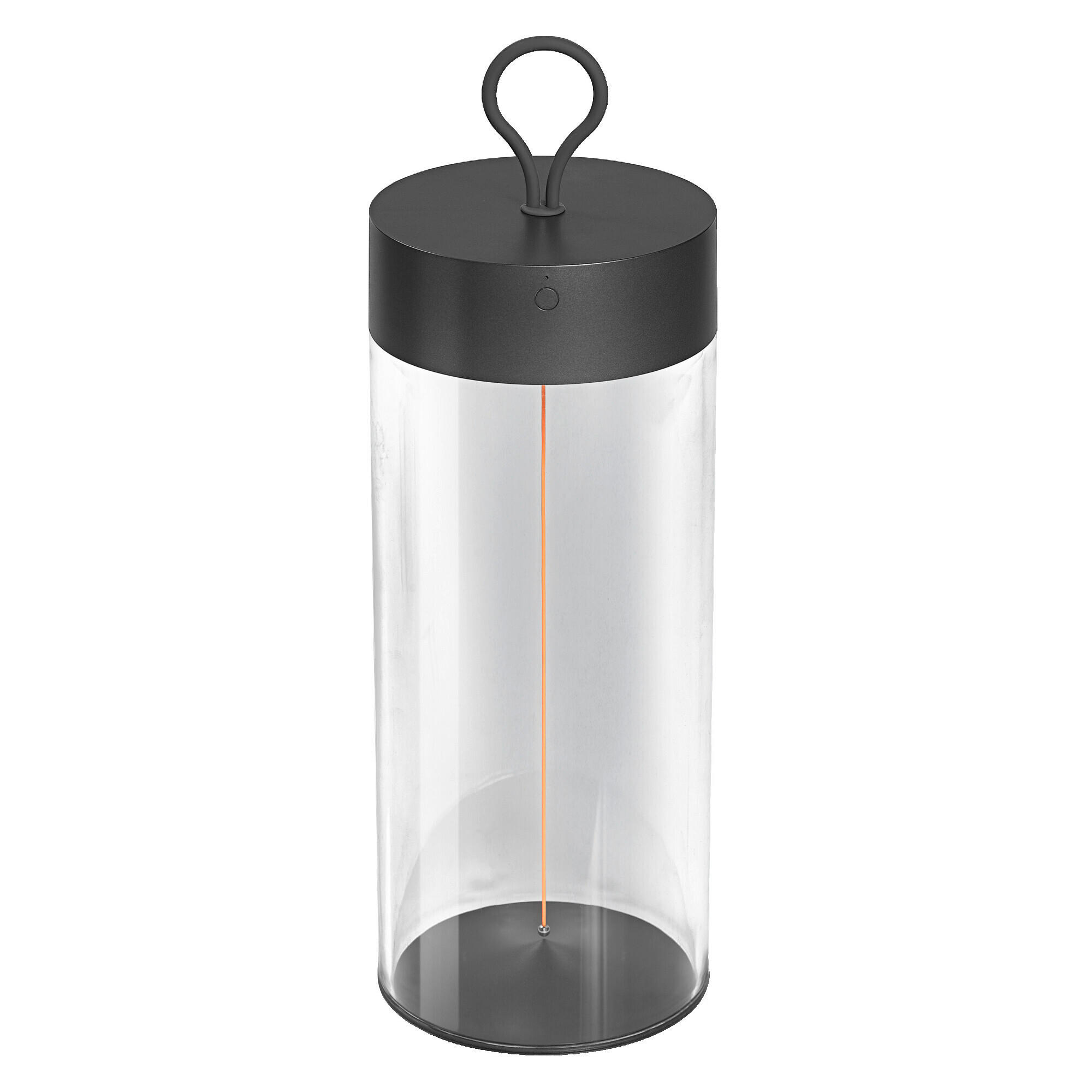 AKKU-TISCHLEUCHTE Decor Filament 13/32 cm   - Transparent/Dunkelgrau, Basics, Kunststoff (13/32cm) - Ledvance