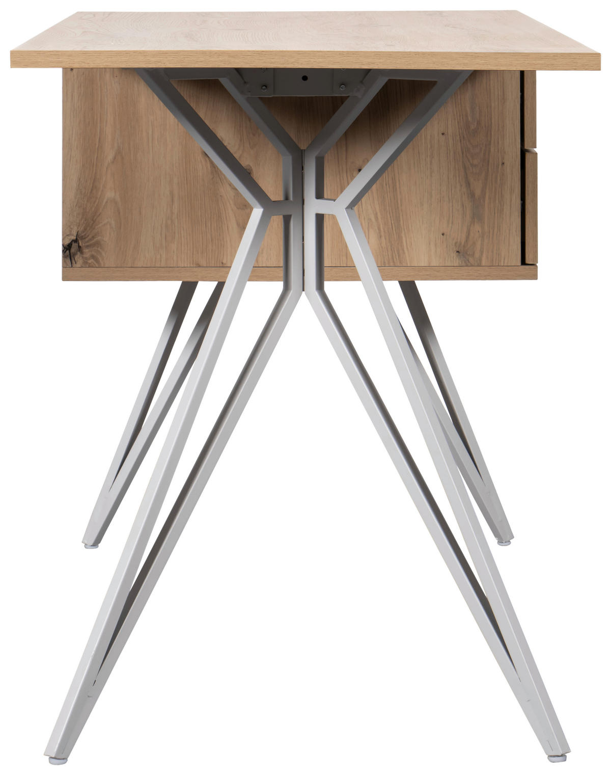 SCHREIBTISCH 140/60/75 cm Schwarz, Eiche Artisan  - Schwarz/Eiche Artisan, Design, Holzwerkstoff/Metall (140/60/75cm) - Novel