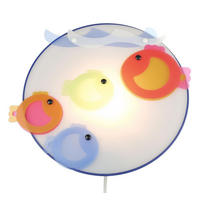 KINDERWANDLEUCHTE Fische 25/25/8 cm   - Blau/Multicolor, Trend, Kunststoff (25/25/8cm)