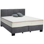 BOXSPRINGBETT 160/200 cm  in Anthrazit  - Anthrazit/Schwarz, Design, Kunststoff/Textil (160/200cm) - Hom`in