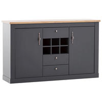 SIDEBOARD  in 169/104/45 cm  - Anthrazit/Silberfarben, Design, Holzwerkstoff/Metall (169/104/45cm) - MID.YOU