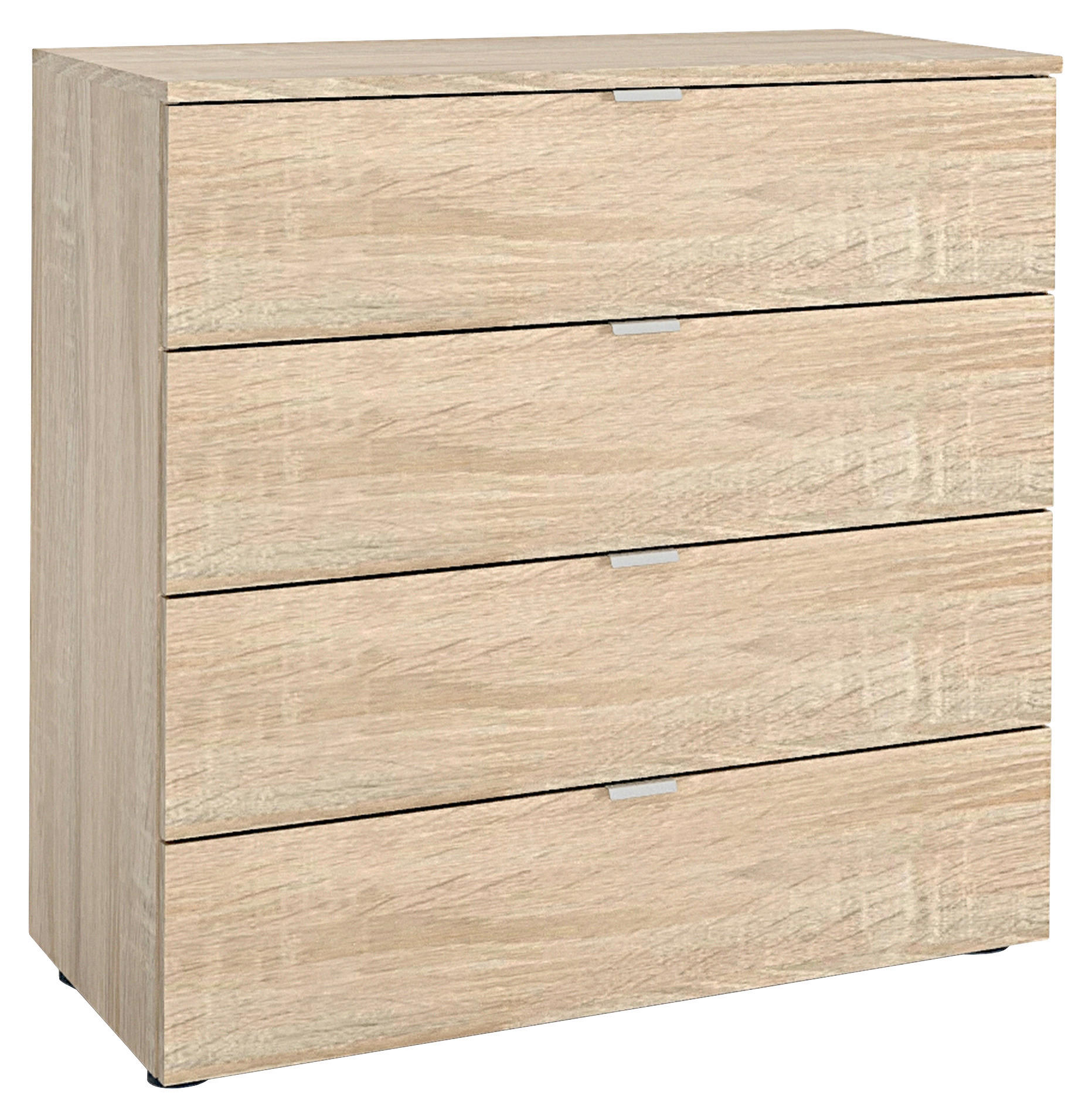 KOMMODE 80/80/42 cm  - Alufarben/Schwarz, Basics, Kunststoff/Metall (80/80/42cm) - Xora