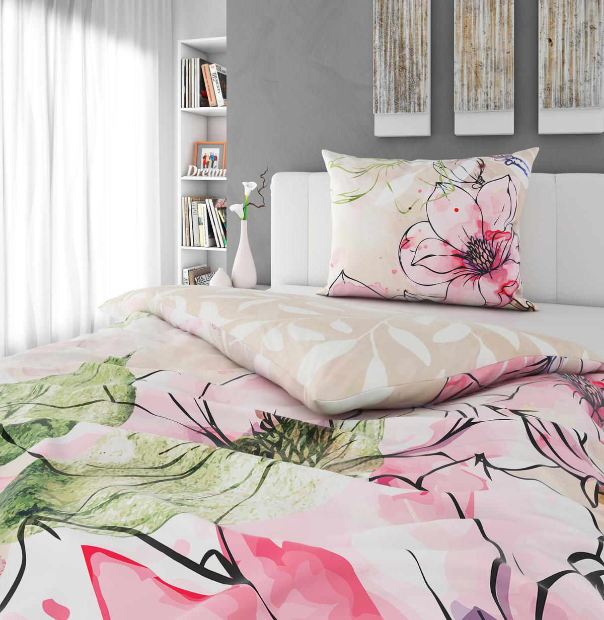 POSTELJINA 140/200 cm saten višebojna  - višebojna, Konvencionalno, tekstil (140/200cm) - Esposa