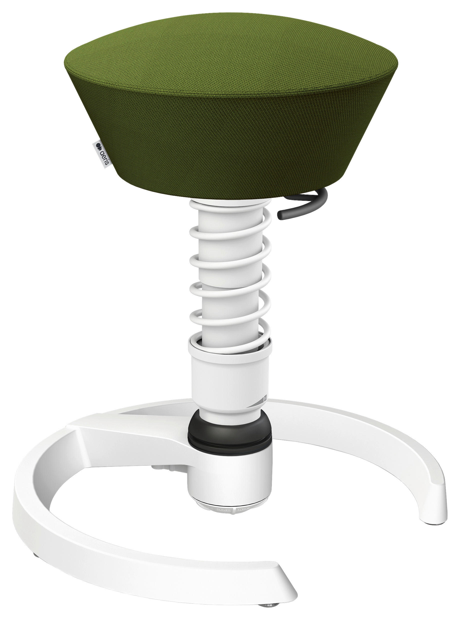 BÜROHOCKER Wollmischung Grün, Weiß  - Weiß/Grün, Basics, Textil/Metall (55/45,66/55cm) - Aeris