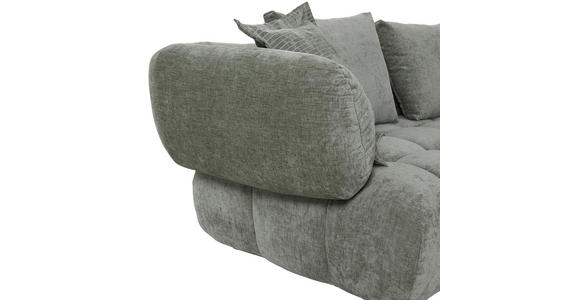 ECKSOFA Olivgrün Flachgewebe  - Schwarz/Olivgrün, KONVENTIONELL, Kunststoff/Textil (318/156cm) - Carryhome