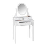 SCHMINKTISCH in Weiß Kiefer  - Weiß, LIFESTYLE, Glas/Holz (70/132/40cm) - Landscape