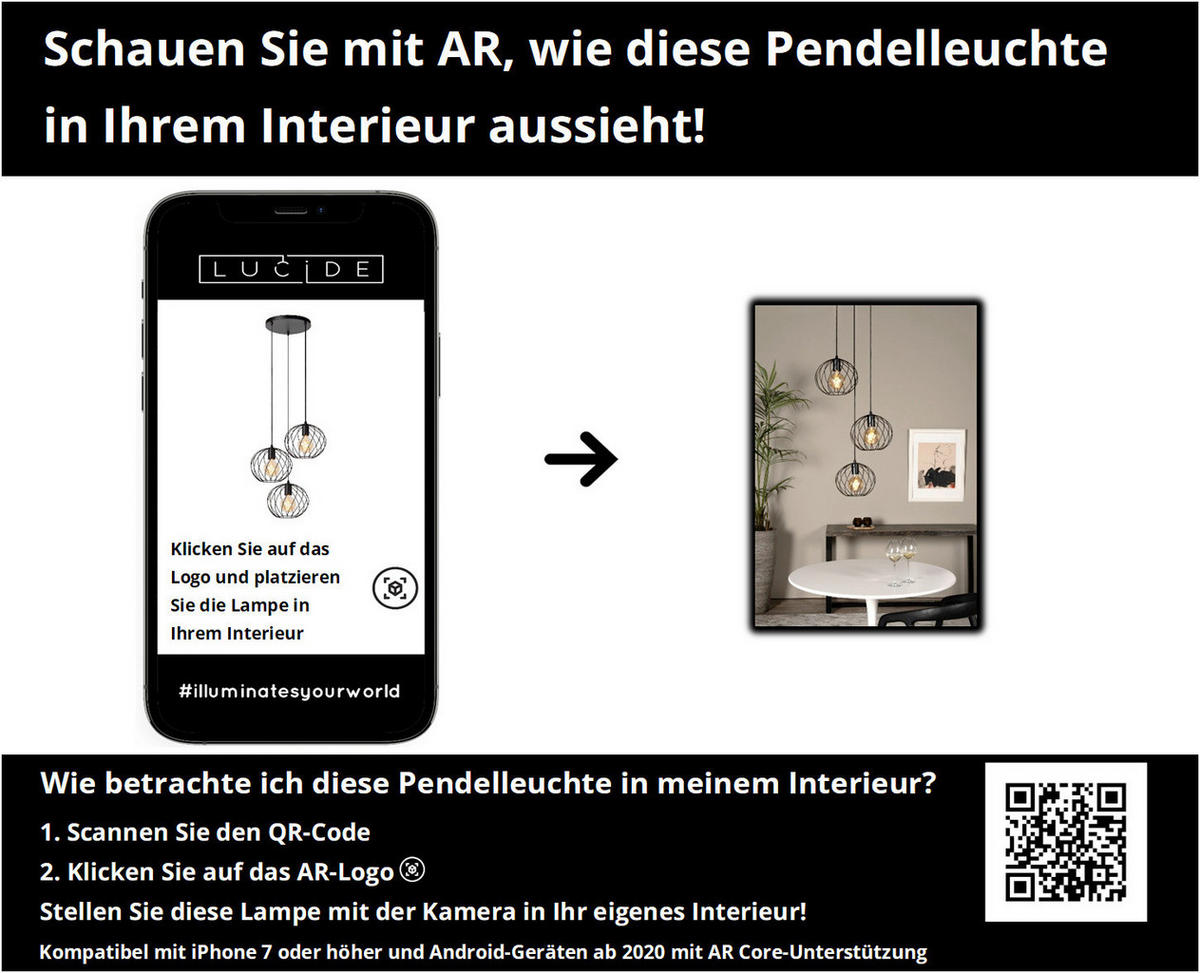 PENDELLEUCHTE 50/160 cm    - Design (50/160cm) - Lucide