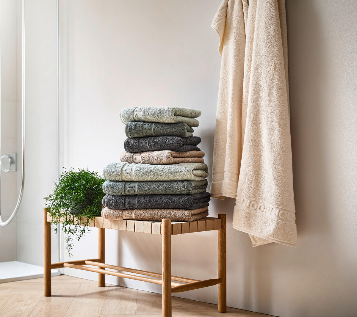 HANDTUCH STUDIO COLOURS Naturfarben, Beige  - Beige/Naturfarben, Basics, Textil (50/100cm) - Joop!